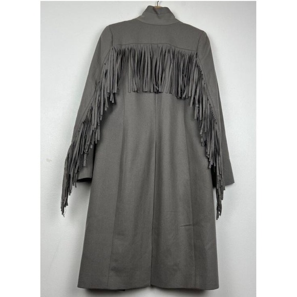 Allsaints Fringe Kalai Coat Jacket Grey All Saints Size US 2 XS - Picture 11 of 15